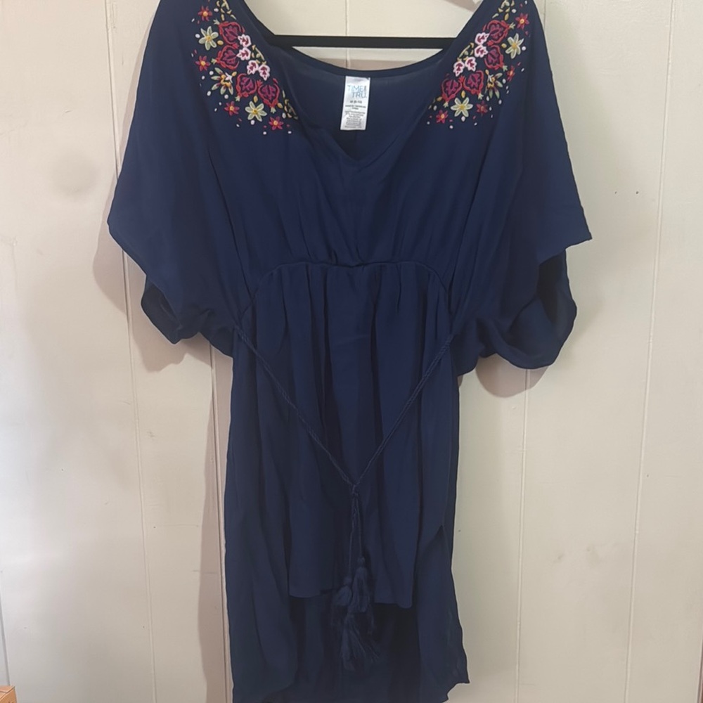 Embroidered Navy Women's dress
